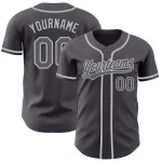 Steel Custom Authentic Trikot Grau Baseball Grau Steel Custom Authentic Trikot Grau Baseball Grau