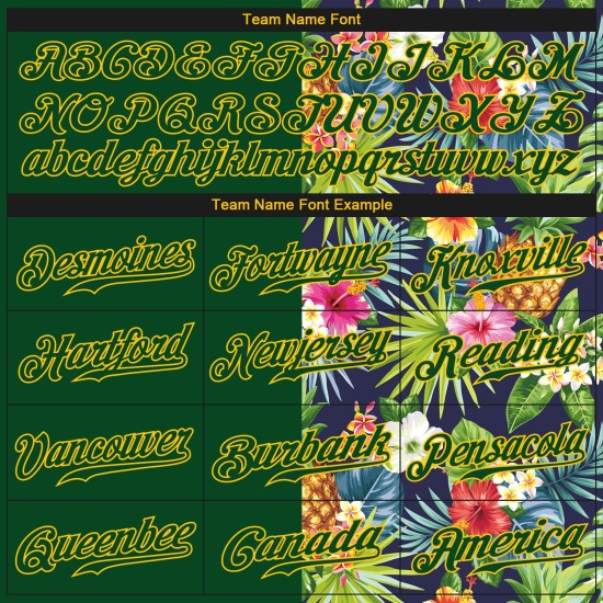 Mit Blumen Ananas Palm Baseball Muster Authentische Jersey Und Muster 3D Tropical Design Custom Blätter Mit Blumen Ananas Palm Baseball Muster Authentische Jersey Und Muster 3D Tropical Design Custom Blätter