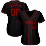 Jersey Custom Schwarz Baseball Authentic Rot Jersey Custom Schwarz Baseball Authentic Rot